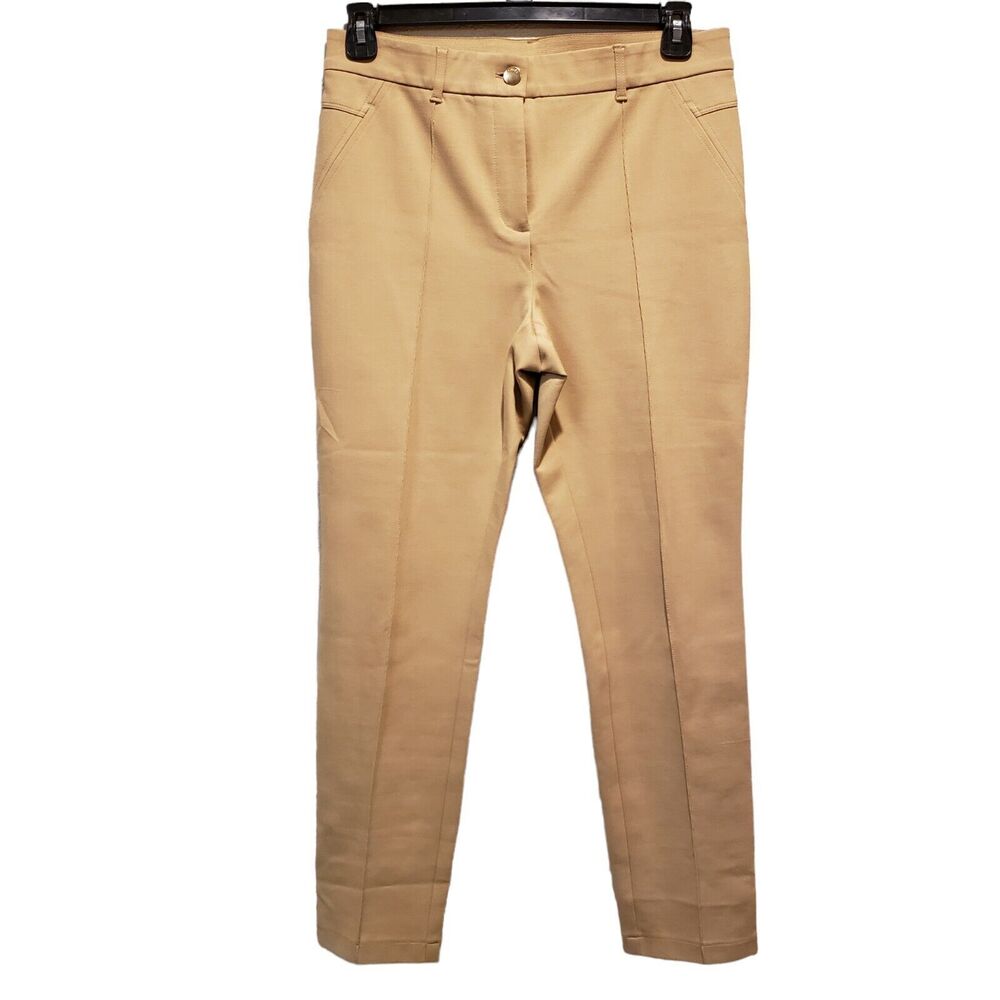 Chicos So Slimming Khaki Trousers Size 1 Tan Pants Career